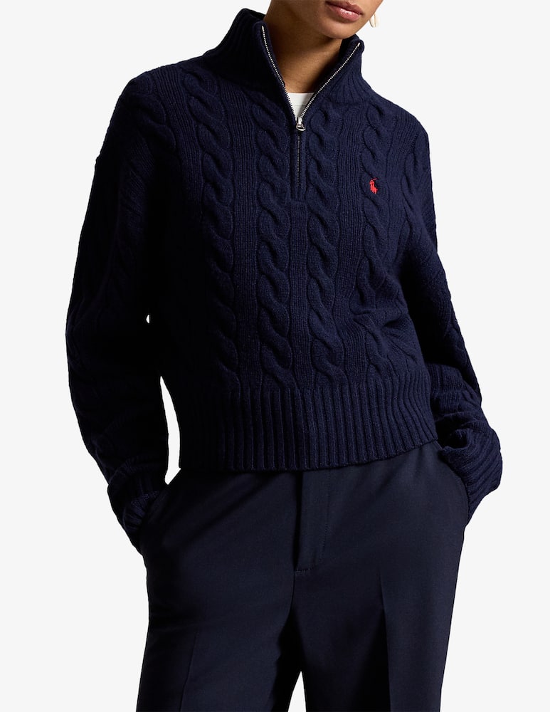 Polo Ralph Lauren Maglione trecce con zip - immagine 1 Polo Ralph Lauren Maglione trecce con zip - immagine 1