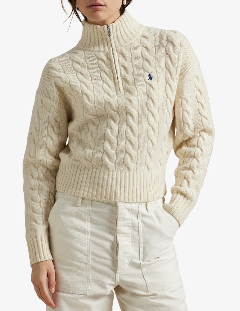Polo Ralph Lauren Maglione a trecce con zip - immagine 1 Polo Ralph Lauren Maglione a trecce con zip - immagine 1