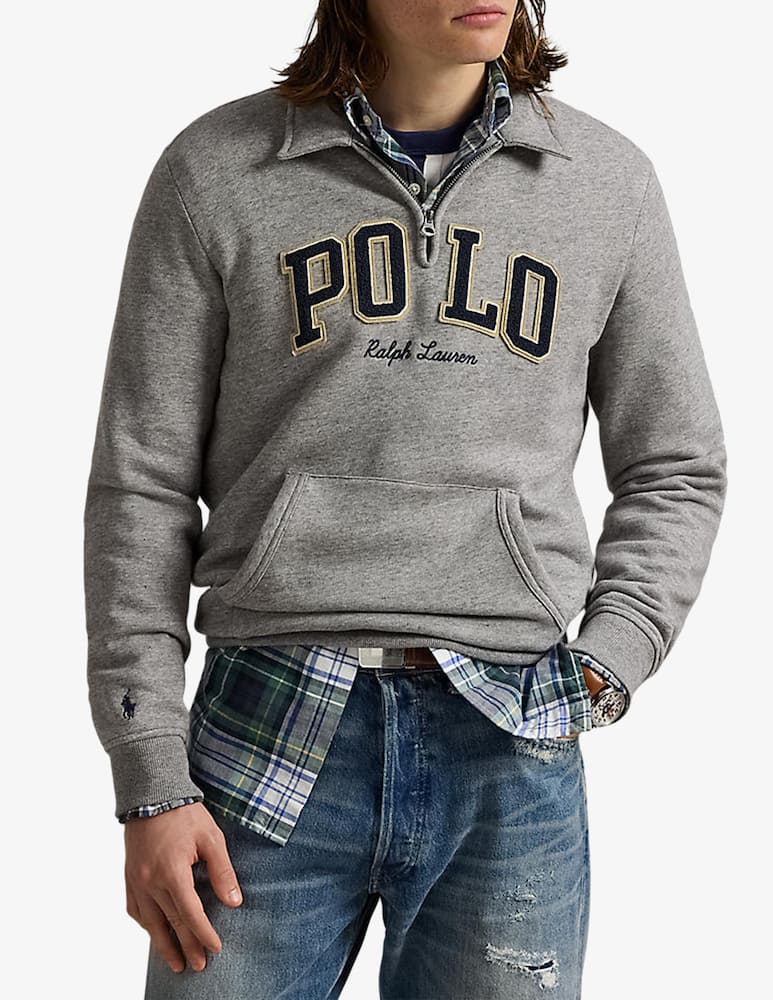 rinascente Polo Ralph Lauren Zip fleece logo sweatshirt