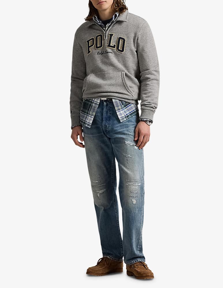 rinascente Polo Ralph Lauren Zip fleece logo sweatshirt