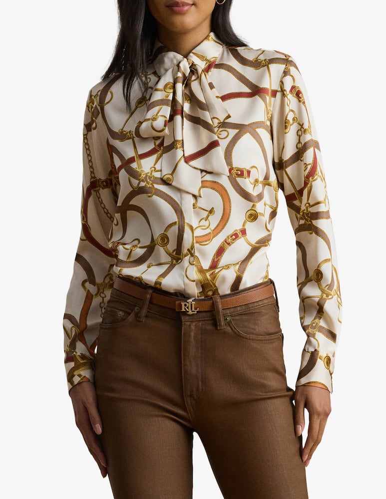 rinascente Lauren Ralph Lauren Silk scarf-tie shirt