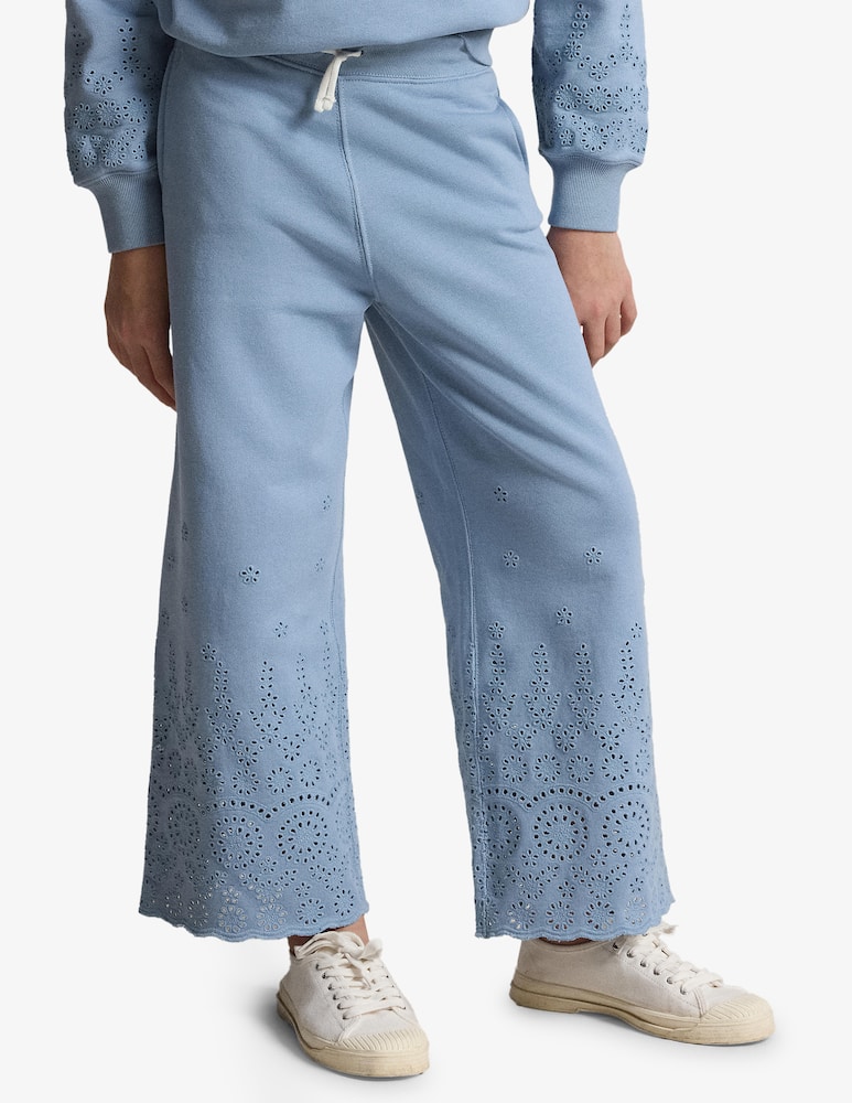 rinascente Polo Ralph Lauren Eyelet terry wide-leg sweatpants