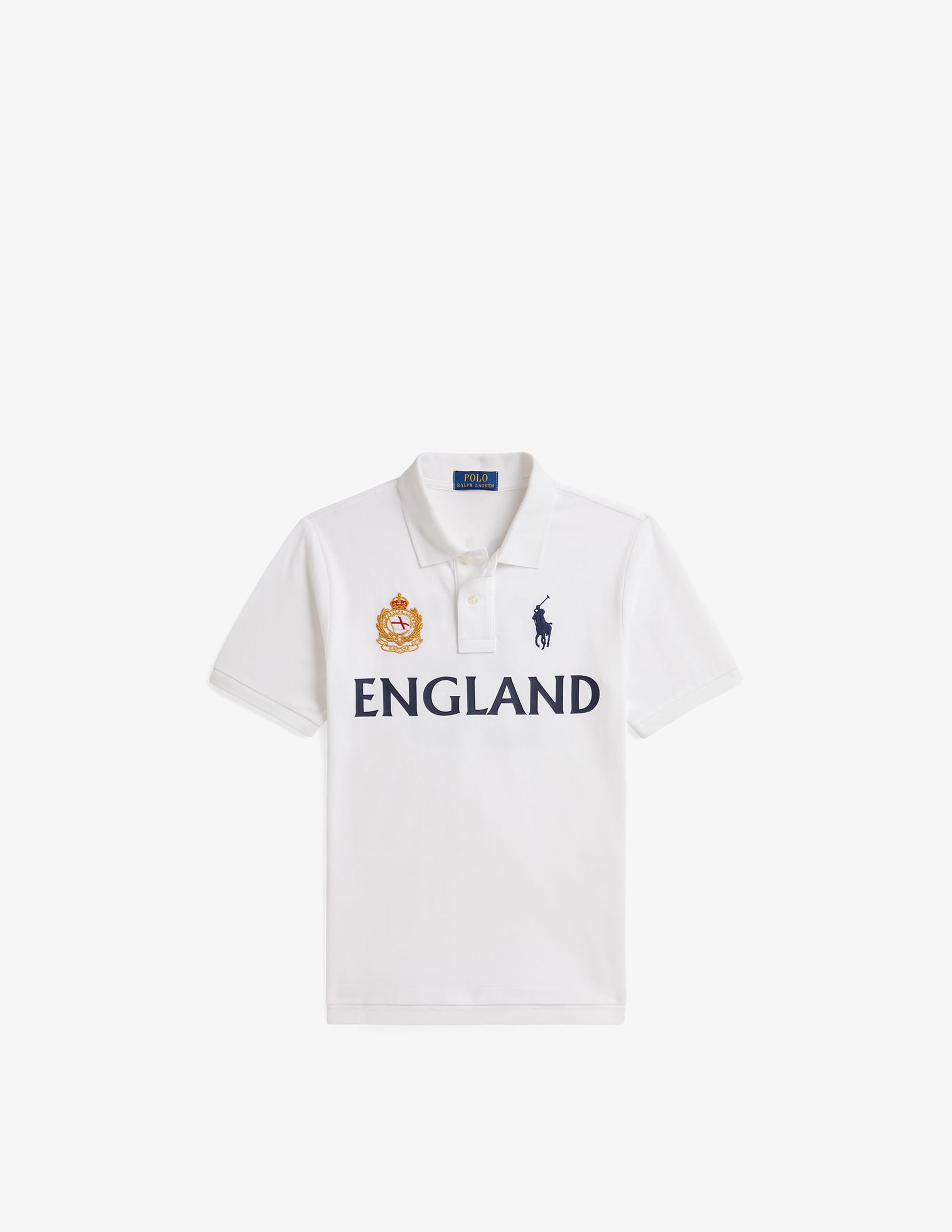 Shop Polo Ralph Lauren England mesh polo shirt on Rinascente
