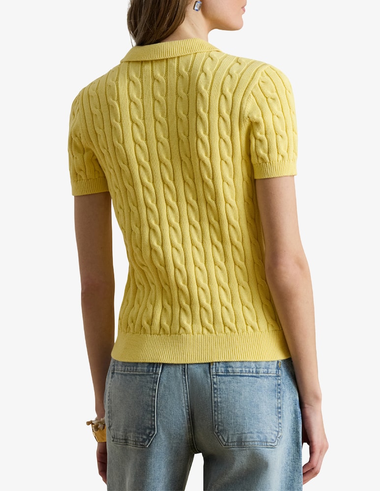 rinascente Lauren Ralph Lauren Cable knit short sleeve polo Natrissa