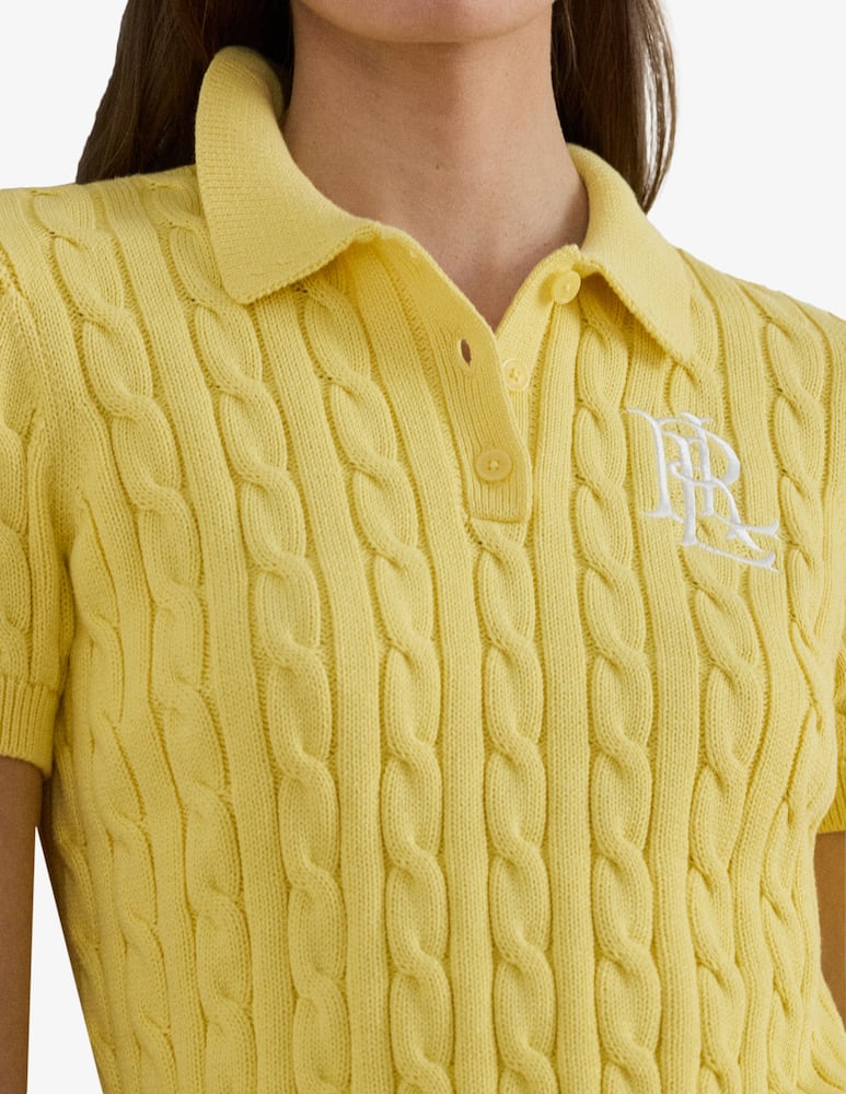 rinascente Lauren Ralph Lauren Cable knit short sleeve polo Natrissa