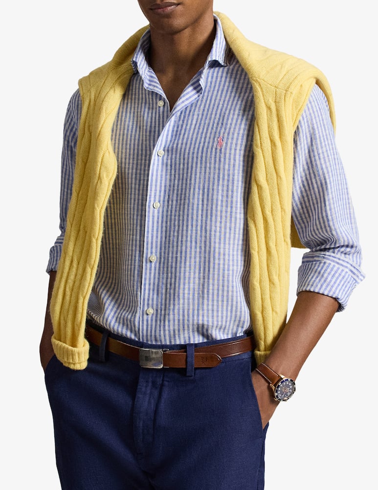 rinascente Polo Ralph Lauren Camicia in lino seersucker a righe