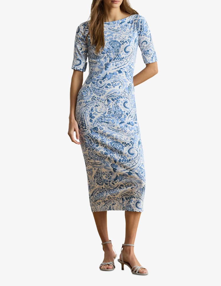 Lauren Ralph Lauren Paisley knit midi dress - picture 1 Lauren Ralph Lauren Paisley knit midi dress - picture 1