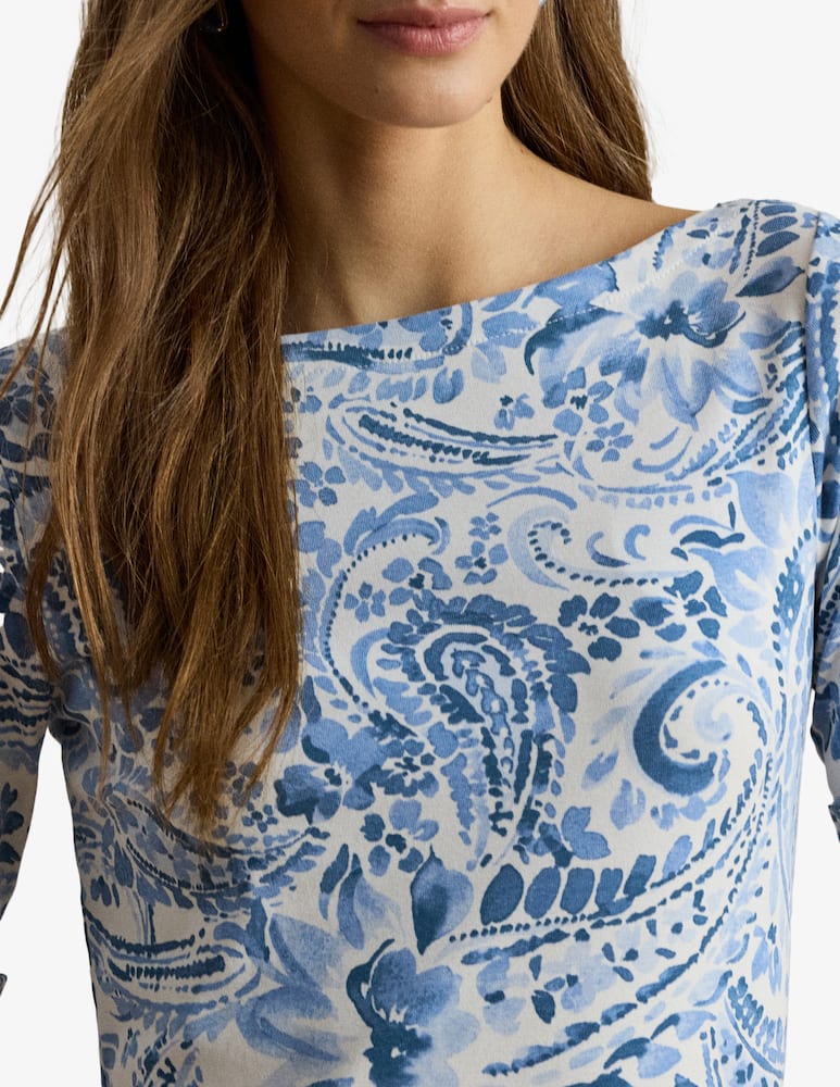 rinascente Lauren Ralph Lauren Paisley knit midi dress