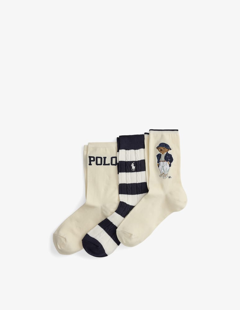 rinascente Polo Ralph Lauren Set di 3 calzini crew