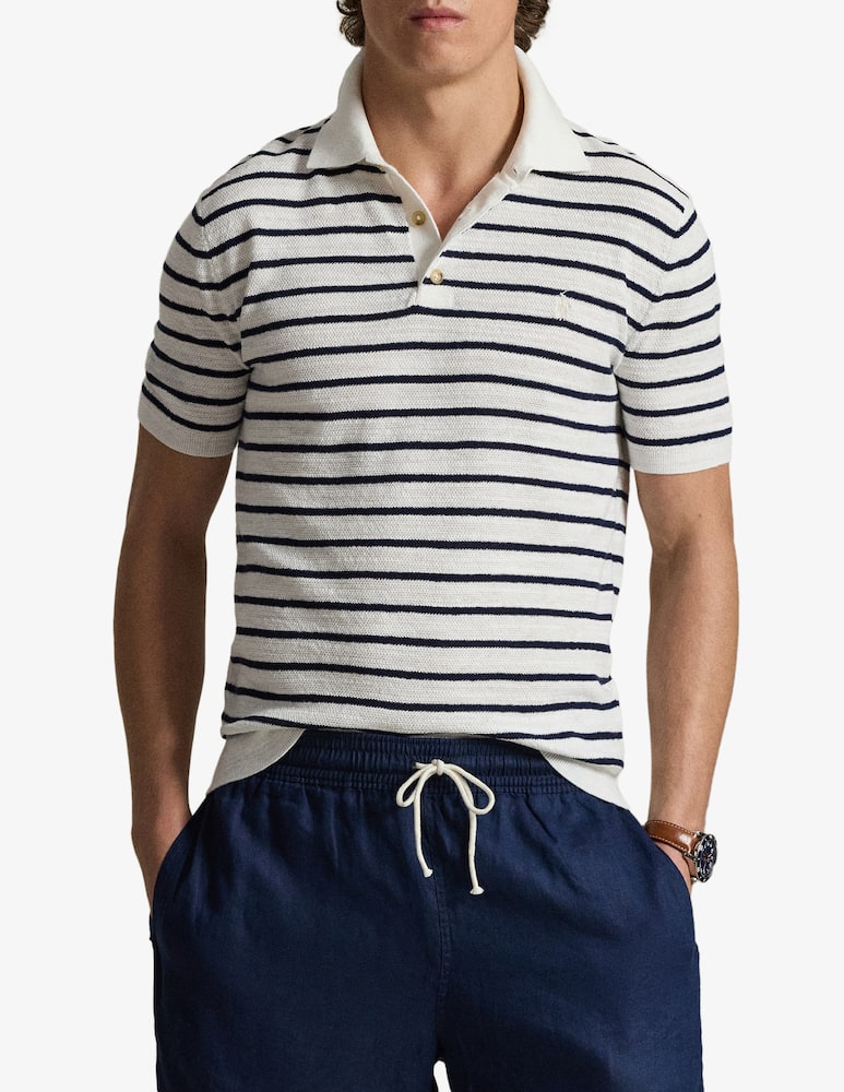 Polo Ralph Lauren Polo a righe in cotone e lino - immagine 1 Polo Ralph Lauren Polo a righe in cotone e lino - immagine 1