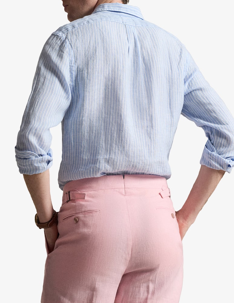 rinascente Polo Ralph Lauren Camicia a righe in lino slim fit