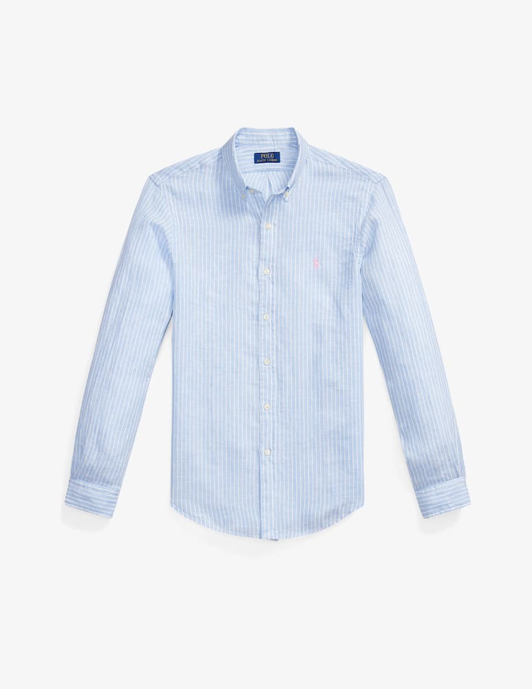 rinascente Polo Ralph Lauren Camicia a righe in lino slim fit