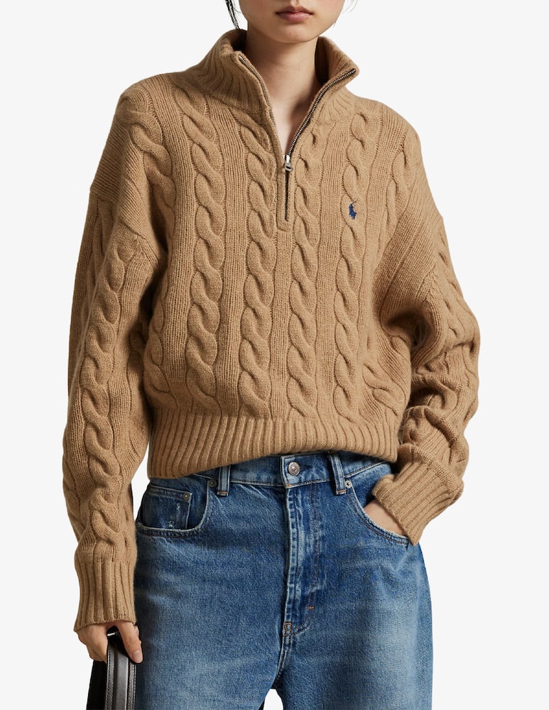 Polo Ralph Lauren Maglione a trecce con zip - immagine 1 Polo Ralph Lauren Maglione a trecce con zip - immagine 1