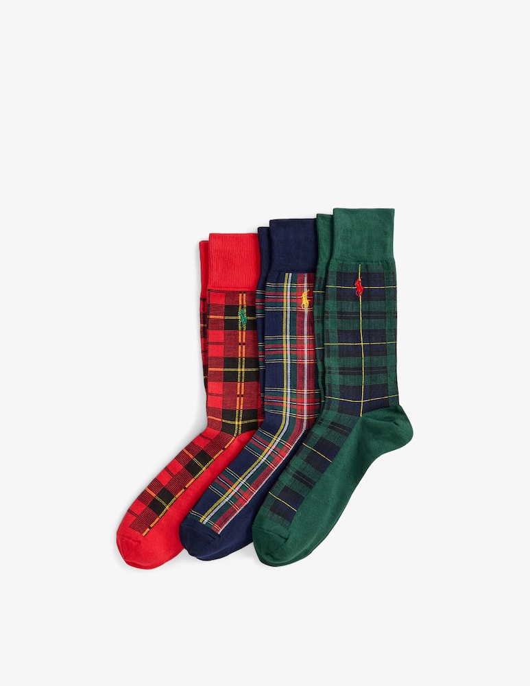 rinascente Polo Ralph Lauren Tartan gift box 3 pack socks