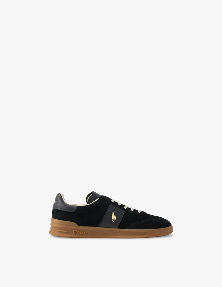 rinascente Polo Ralph Lauren Low top suede and leather sneakers