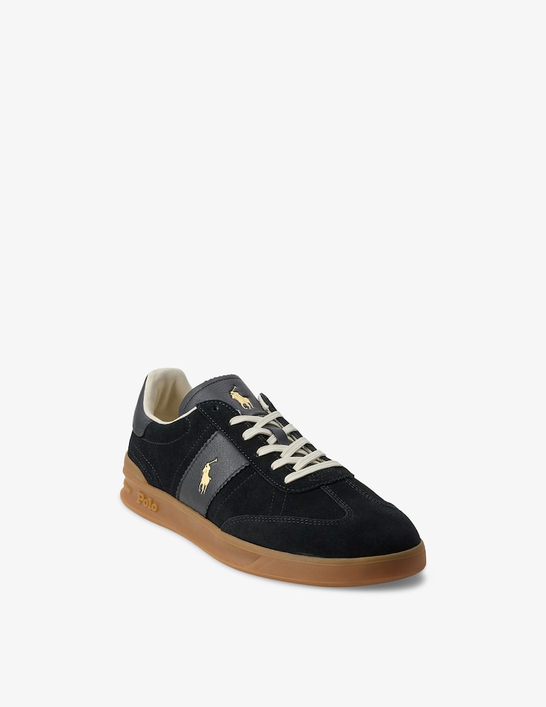 rinascente Polo Ralph Lauren Low top suede and leather sneakers