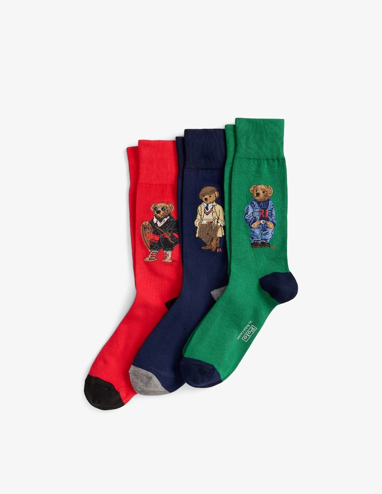 rinascente Polo Ralph Lauren Set regalo 3 calze Bear