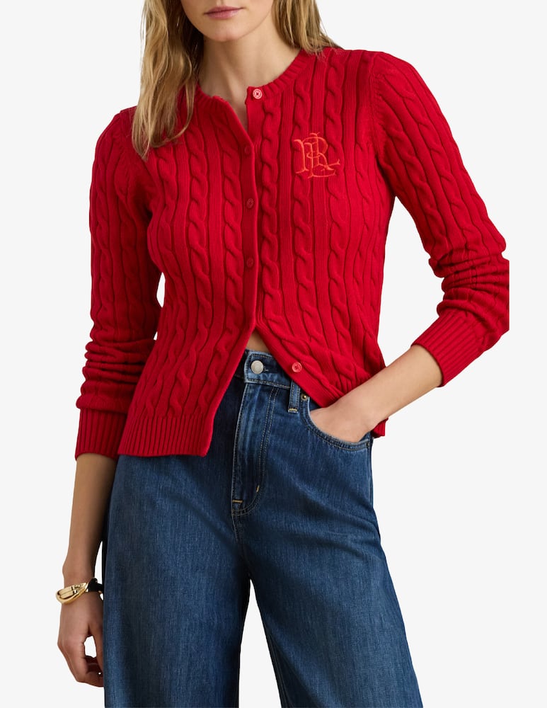 Lauren Ralph Lauren Cardigan a trecce a manica lunga in cotone - immagine 1 Lauren Ralph Lauren Cardigan a trecce a manica lunga in cotone - immagine 1