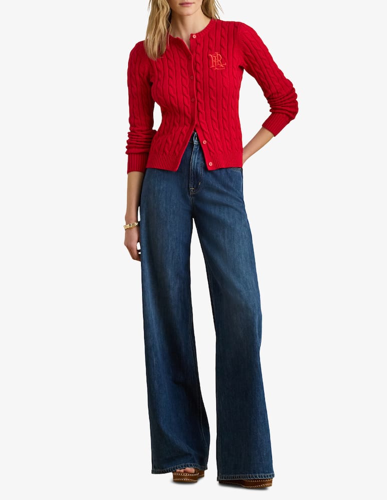 Lauren Ralph Lauren Cardigan a trecce a manica lunga in cotone - immagine 2 Lauren Ralph Lauren Cardigan a trecce a manica lunga in cotone - immagine 2