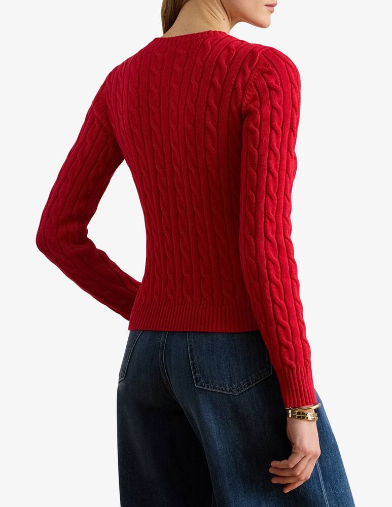 Lauren Ralph Lauren Cardigan a trecce a manica lunga in cotone - immagine 3 Lauren Ralph Lauren Cardigan a trecce a manica lunga in cotone - immagine 3