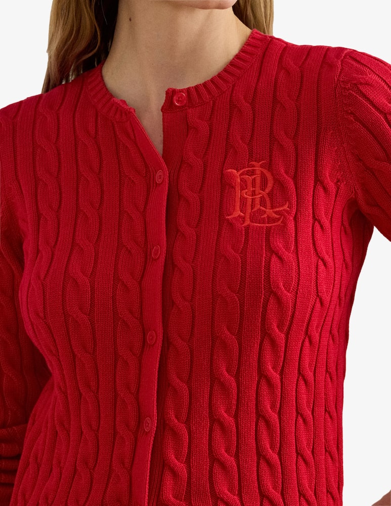 Lauren Ralph Lauren Cardigan a trecce a manica lunga in cotone - immagine 4 Lauren Ralph Lauren Cardigan a trecce a manica lunga in cotone - immagine 4