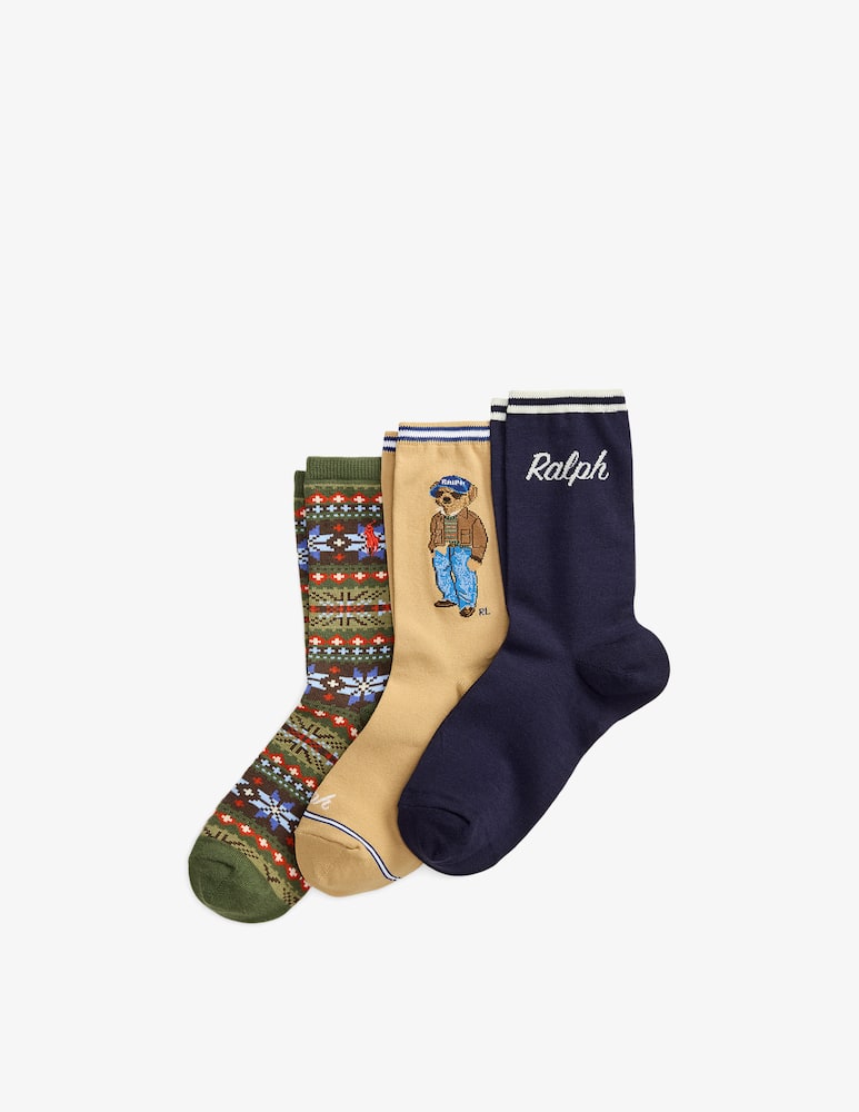 rinascente Polo Ralph Lauren Set di 3 calzini crew