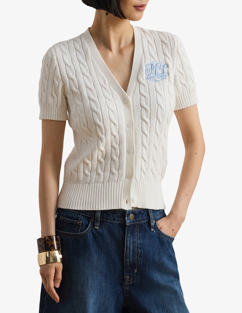 rinascente Lauren Ralph Lauren Cable knit short sleeve cardigan