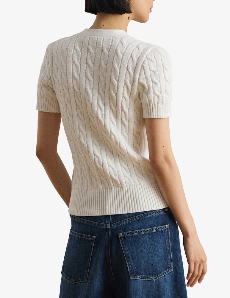 rinascente Lauren Ralph Lauren Cable knit short sleeve cardigan