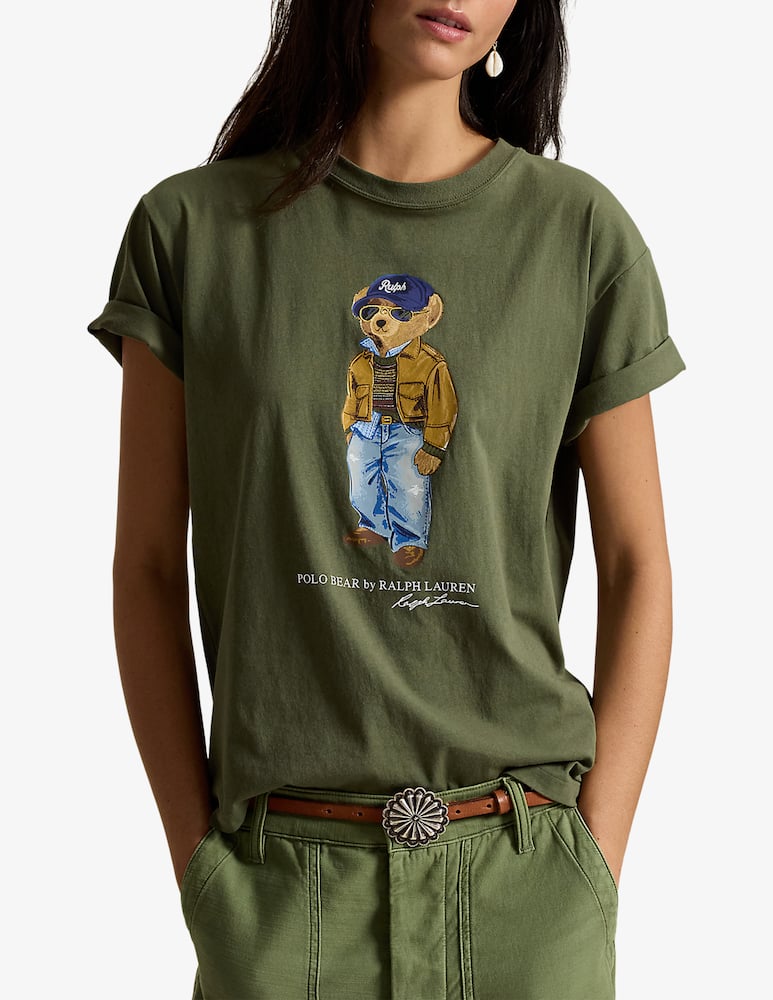 Polo Ralph Lauren T-shirt in maglia con orso - immagine 1