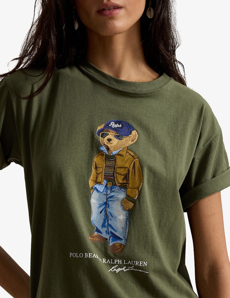 rinascente Polo Ralph Lauren Bear print knit t-shirt