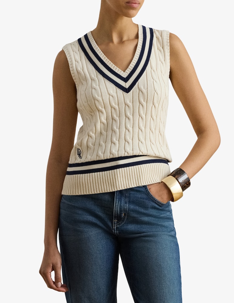 rinascente Lauren Ralph Lauren Gilet in maglia a trecce