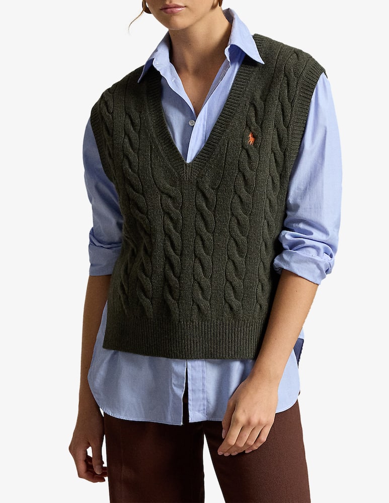 rinascente Polo Ralph Lauren Gilet scollo a V trecce