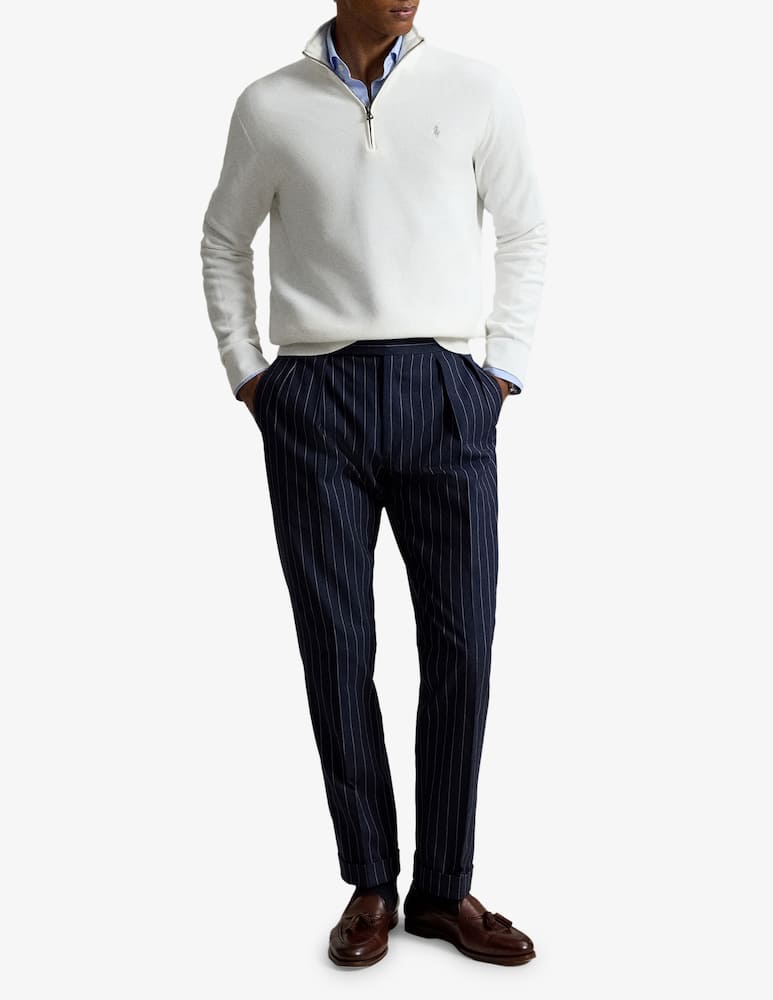 rinascente Polo Ralph Lauren Maglia con mezza zip a nido d'ape