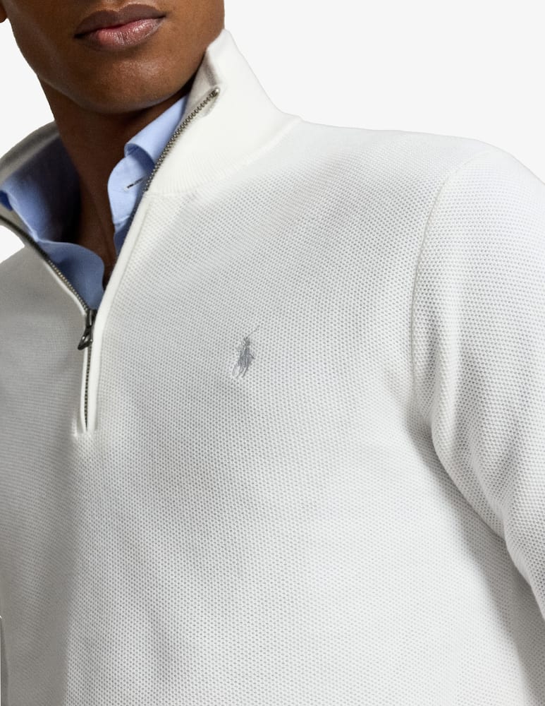 rinascente Polo Ralph Lauren Maglia con mezza zip a nido d'ape