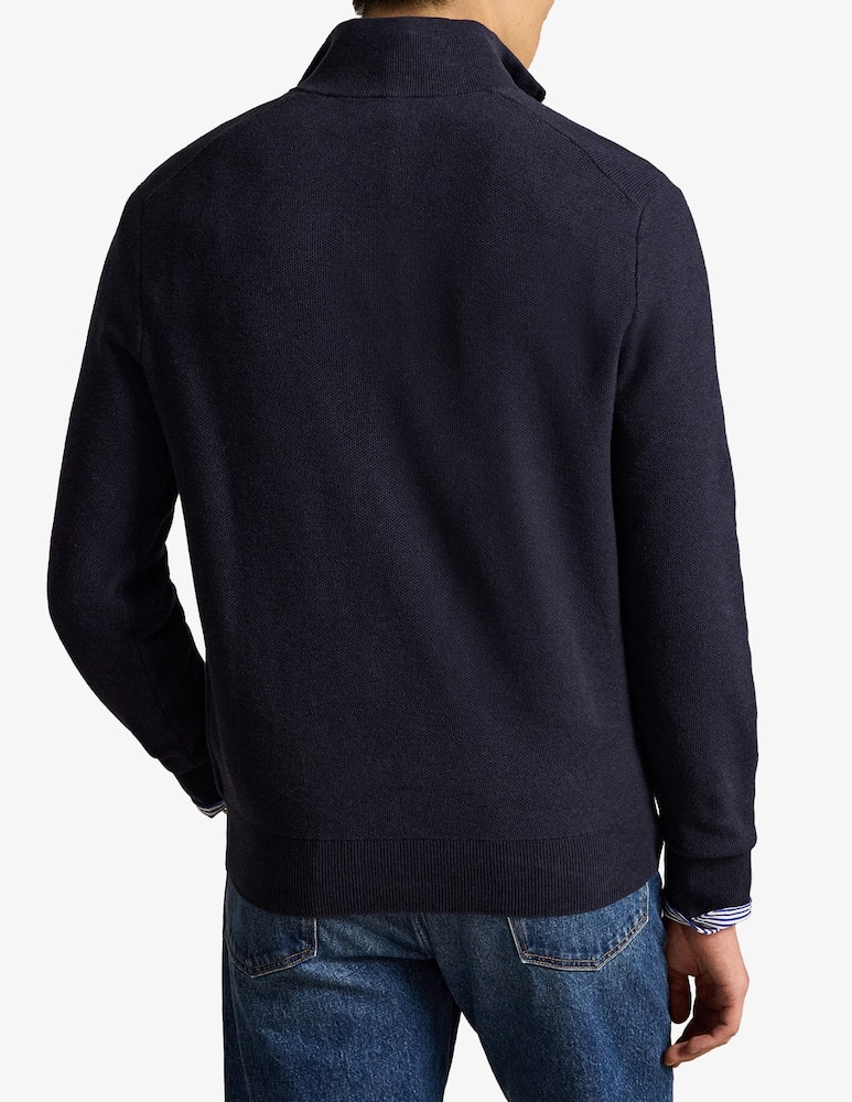 rinascente Polo Ralph Lauren Maglia con mezza zip nido d'ape