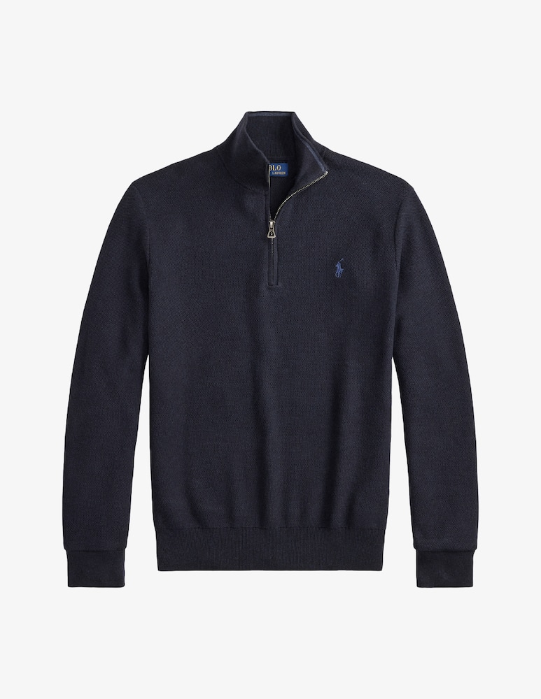 rinascente Polo Ralph Lauren Maglia con mezza zip nido d'ape