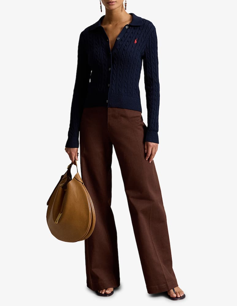 Polo Ralph Lauren Cardigan trecce con colletto - immagine 2