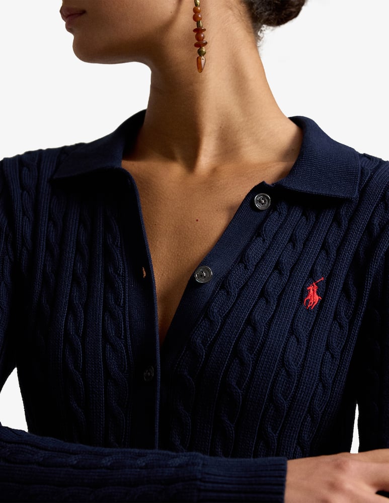 Polo Ralph Lauren Cardigan trecce con colletto - immagine 4