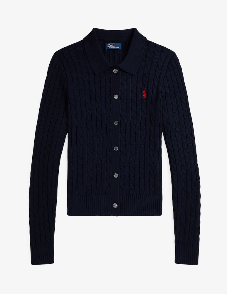 Polo Ralph Lauren Cardigan trecce con colletto - immagine 5