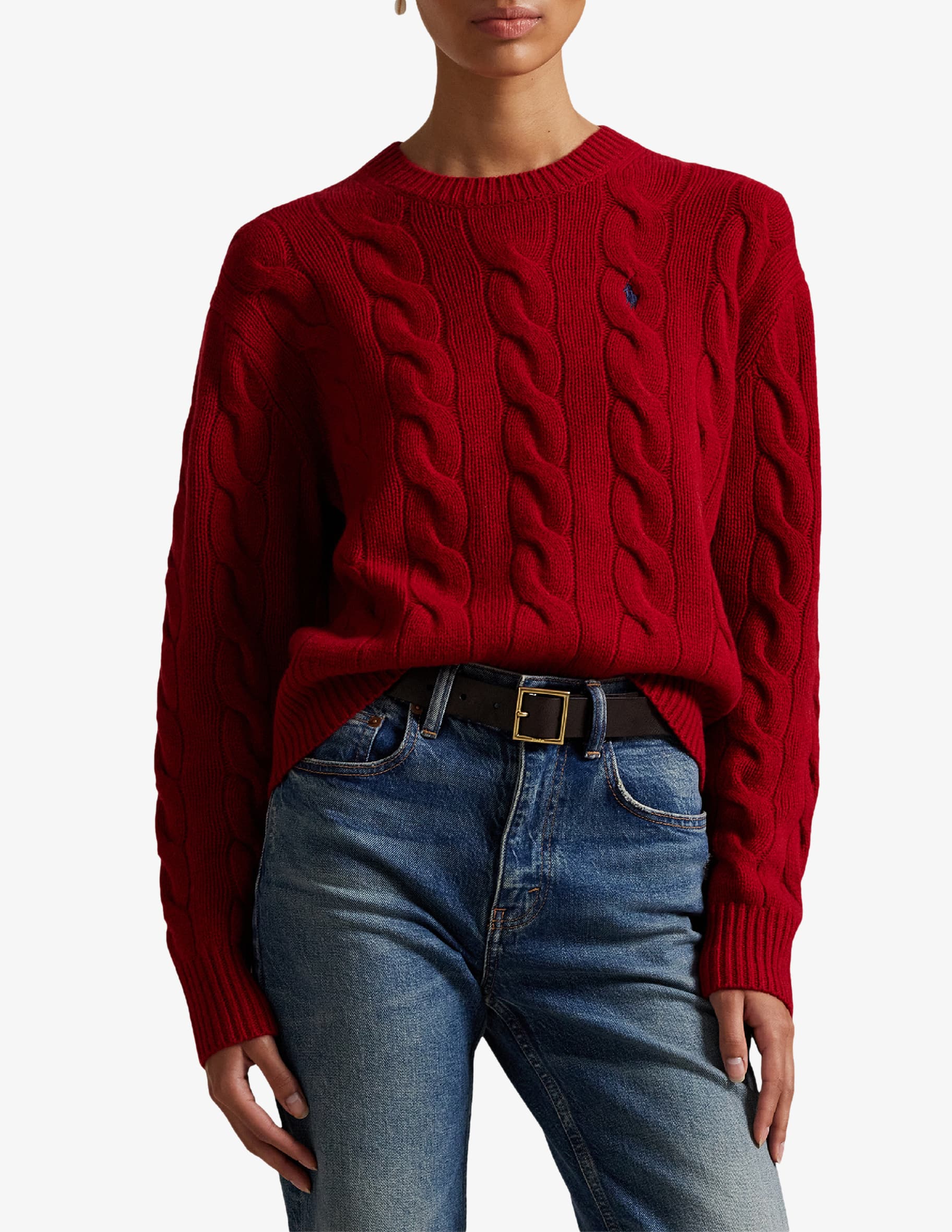 Polo Ralph Lauren Maglia Avorio A Trecce Per Bambini 322702674024