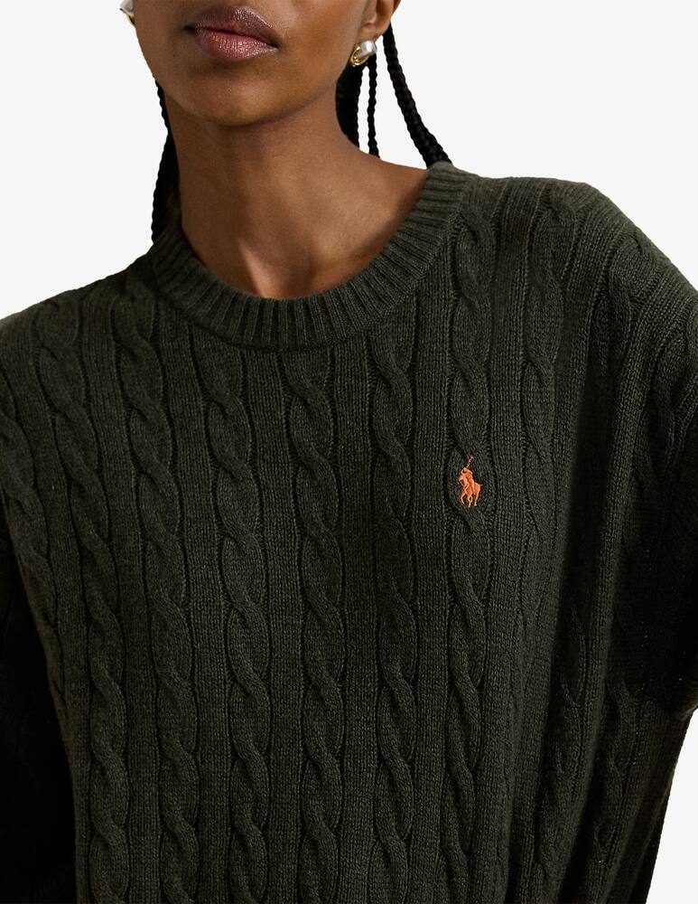 rinascente Polo Ralph Lauren Abito mini maglia trecce girocollo