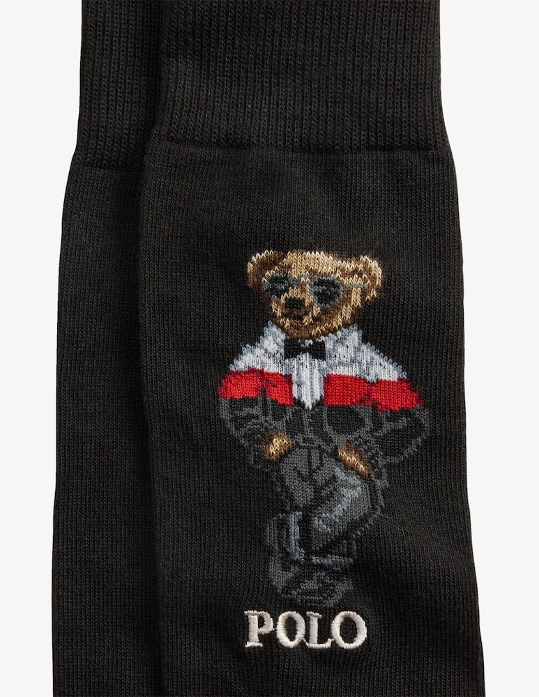 rinascente Polo Ralph Lauren calze con orsetto tartan 2 pack
