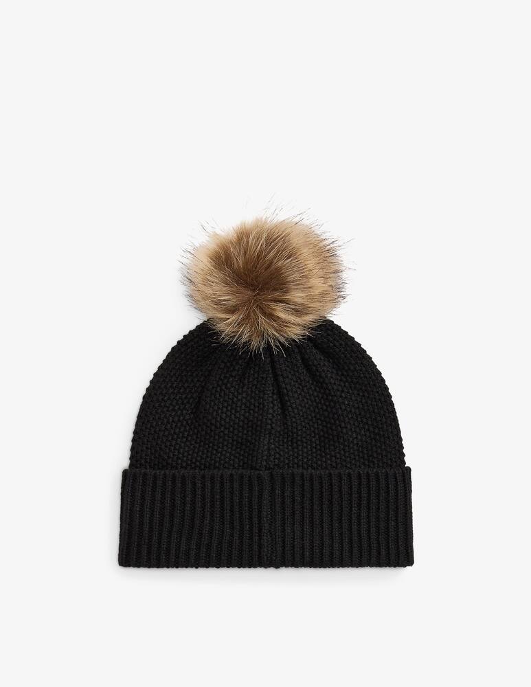 rinascente Lauren Ralph Lauren Knitted beanie with faux fur pompom