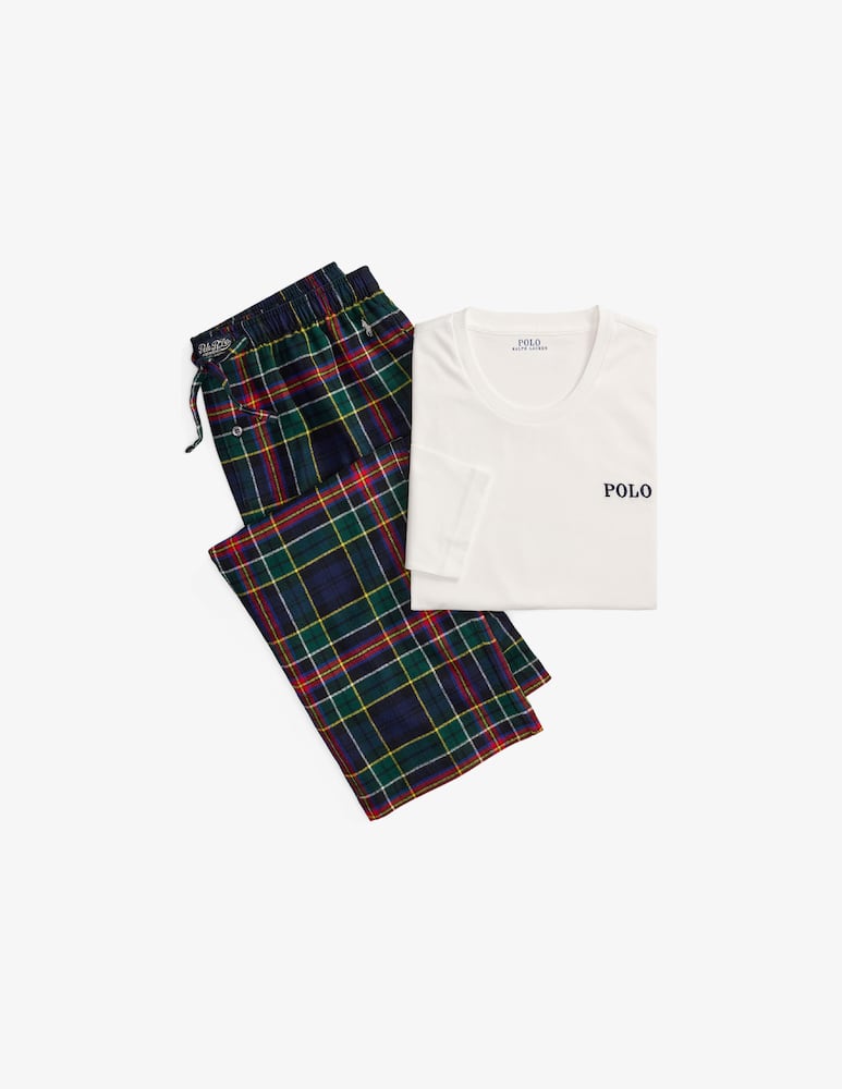 rinascente Polo Ralph Lauren Pigiama in flanella con t-shirt