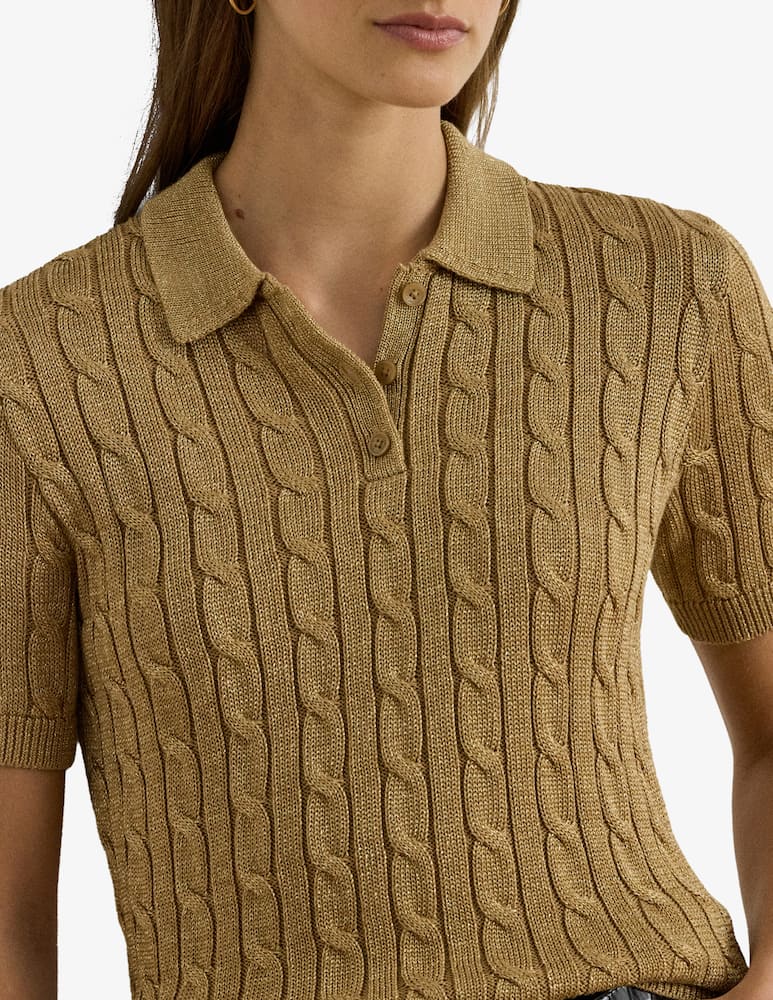 Lauren Ralph Lauren Cable knit polo pullover - picture 4 Lauren Ralph Lauren Cable knit polo pullover - picture 4