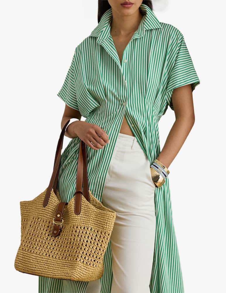 rinascente Lauren Ralph Lauren Borsa shopper in rafia Tasha L