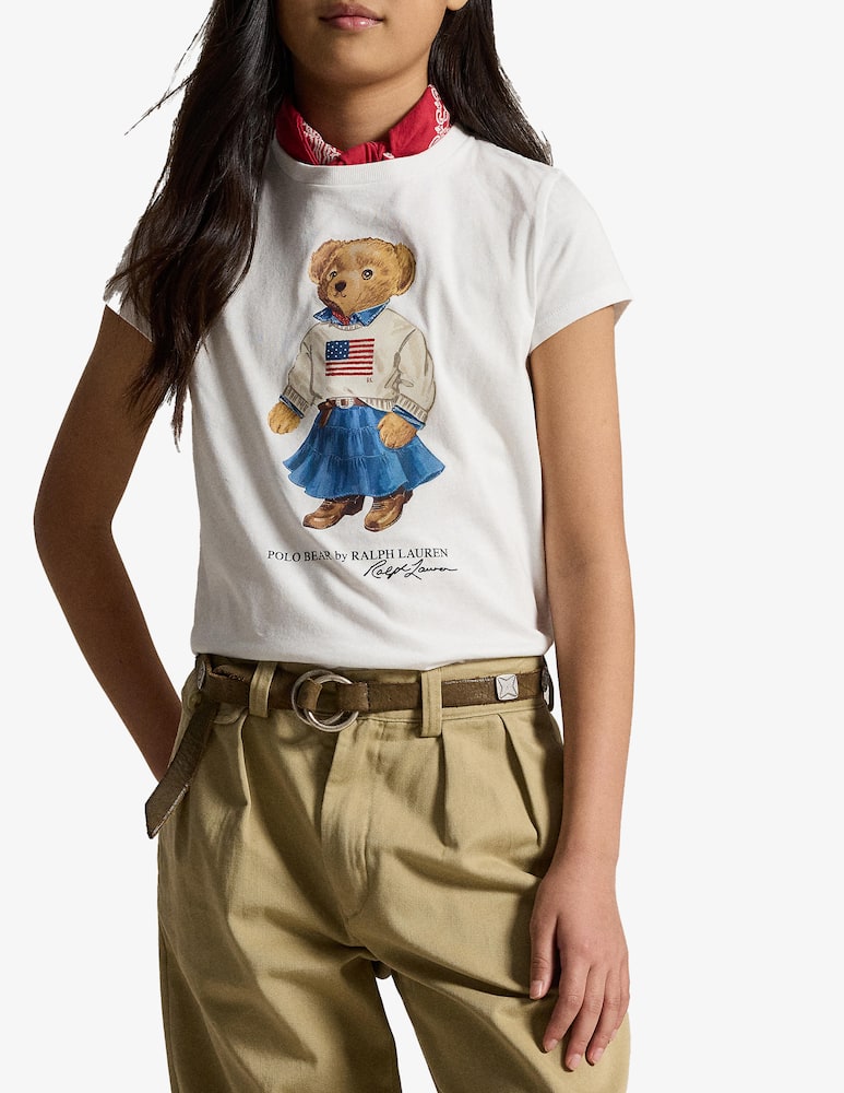 rinascente Polo Ralph Lauren T-shirt jersey con orso stampato