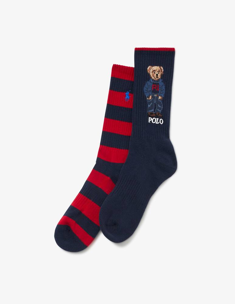 Polo Ralph Lauren Calze lunghe orso e righe 2 pack - immagine 1 Polo Ralph Lauren Calze lunghe orso e righe 2 pack - immagine 1