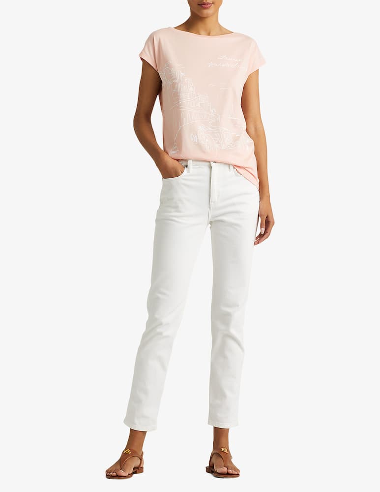 rinascente Lauren Ralph Lauren T-shirt in misto modal - Rosa