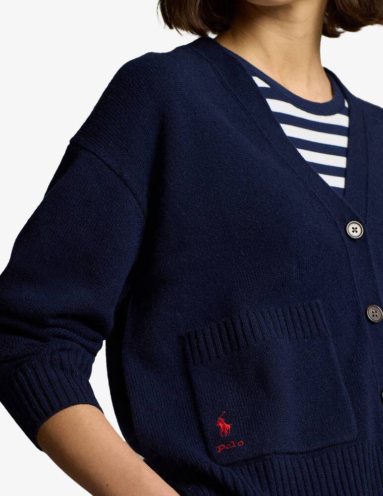 rinascente Polo Ralph Lauren Cardigan in misto lana con scollo a V